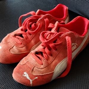 Puma Red Suede Sneakers